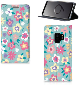 B2Ctelecom Samsung S9 Standcase Hoesje Design Flower Power