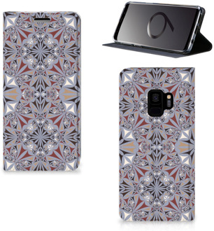 B2Ctelecom Samsung S9 Standcase Hoesje Design Flower Tiles