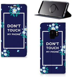 B2Ctelecom Samsung S9 Telefoonhoesje Flowers Blue DTMP