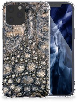 B2Ctelecom Shockproof Case iPhone 12 Pro Max Telefoon Hoesje met doorzichtige rand Krokodillenprint