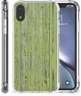 B2Ctelecom Shockproof Case iPhone XR Green Wood