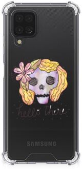 B2Ctelecom Shockproof Case Samsung Galaxy A12 Telefoonhoesje  met doorzichtige rand Boho Skull