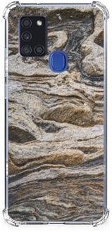 B2Ctelecom Shockproof Case  Samsung Galaxy A21s Smartphone hoesje met transparante rand Steen