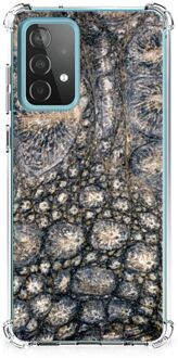 B2Ctelecom Shockproof Case Samsung Galaxy A52 4G/5G Telefoon Hoesje met doorzichtige rand Krokodillenprint