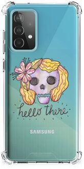 B2Ctelecom Shockproof Case Samsung Galaxy A52 4G/5G Telefoonhoesje  met doorzichtige rand Boho Skull