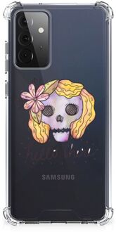 B2Ctelecom Shockproof Case Samsung Galaxy A72 4G/5G Telefoonhoesje  met doorzichtige rand Boho Skull