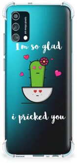 B2Ctelecom Shockproof Case Samsung Galaxy M02s | A02s Back Case Siliconen Hoesje met transparante rand Cactus Glad