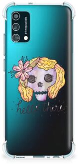 B2Ctelecom Shockproof Case Samsung Galaxy M02s | A02s Telefoonhoesje  met doorzichtige rand Boho Skull