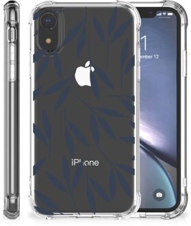 B2Ctelecom Shockproof Hoesje iPhone XR Leaves Blue