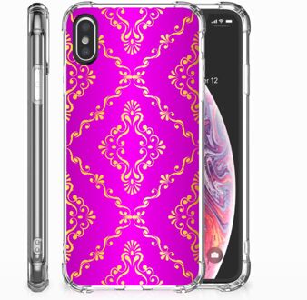 B2Ctelecom Shockproof siliconen hoesje iPhone X/10 | Xs Barok Roze