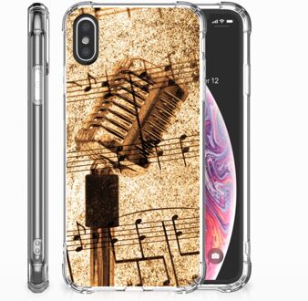 B2Ctelecom Shockproof siliconen hoesje iPhone X/10 | Xs Bladmuziek