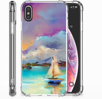 B2Ctelecom Shockproof siliconen hoesje iPhone Xs | X/10 Boat