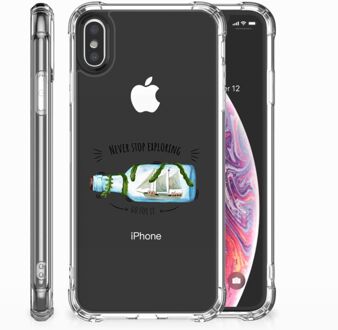 B2Ctelecom Shockproof siliconen hoesje iPhone Xs | X/10 Boho Bottle