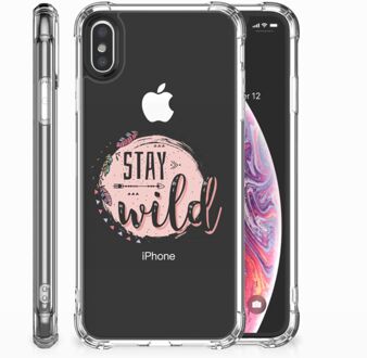 B2Ctelecom Shockproof siliconen hoesje iPhone Xs | X/10 Boho Stay Wild