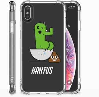 B2Ctelecom Shockproof siliconen hoesje iPhone Xs | X/10 Cactus Poo