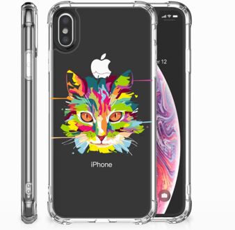 B2Ctelecom Shockproof siliconen hoesje iPhone Xs | X/10 Cat Color