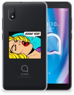 B2Ctelecom Silicone Back Case Alcatel 1B (2020) Hoesje met Tekst Popart Oh Yes