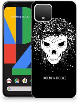 B2Ctelecom Silicone Back Case Google Pixel 4 Skull Hair