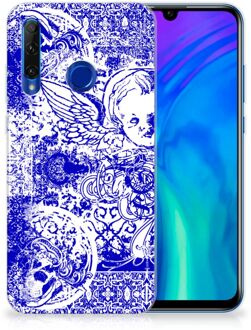 B2Ctelecom Silicone Back Case Honor 20 Lite Angel Skull Blue