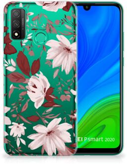 B2Ctelecom Silicone Back Case Huawei P Smart 2020 GSM Hoesje Watercolor Flowers