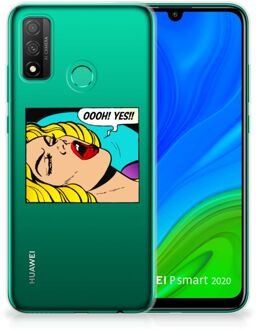 B2Ctelecom Silicone Back Case Huawei P Smart 2020 Hoesje met Tekst Popart Oh Yes