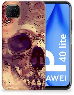 B2Ctelecom Silicone Back Case Huawei P40 Lite GSM Hoesje Skullhead