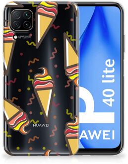 B2Ctelecom Silicone Back Case Huawei P40 Lite Hoesje Super als Cadeau voor Kleinzoon Icecream