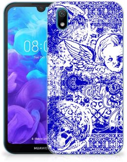 B2Ctelecom Silicone Back Case Huawei Y5 (2019) Angel Skull Blue