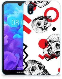 B2Ctelecom Silicone Back Case Huawei Y5 (2019) Skull Rood