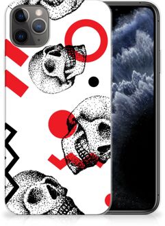 B2Ctelecom Silicone Back Case iPhone 11 Pro Max Skull Rood