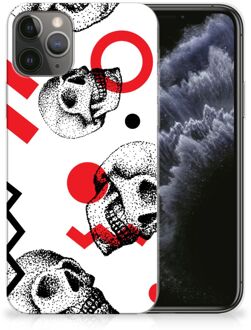 B2Ctelecom Silicone Back Case iPhone 11 Pro Skull Rood