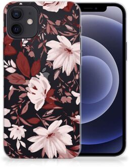 B2Ctelecom Silicone Back Case iPhone 12 | 12 Pro (6.1") GSM Hoesje Watercolor Flowers