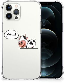 B2Ctelecom Silicone Back Case iPhone 12 Pro Max Telefoonhoesje  met doorzichtige rand Cow