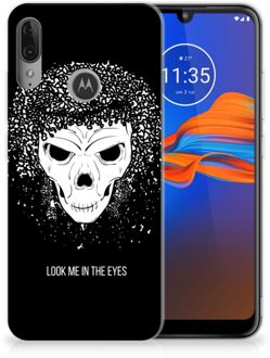 B2Ctelecom Silicone Back Case Motorola Moto E6 Plus Skull Hair