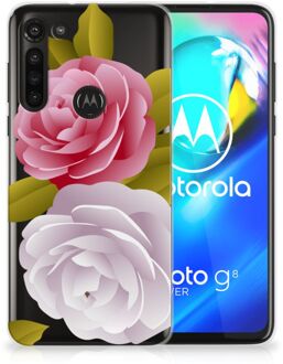 B2Ctelecom Silicone Back Case Motorola Moto G8 Power GSM Hoesje Roses