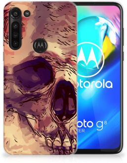 B2Ctelecom Silicone Back Case Motorola Moto G8 Power GSM Hoesje Skullhead