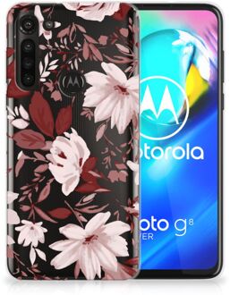 B2Ctelecom Silicone Back Case Motorola Moto G8 Power GSM Hoesje Watercolor Flowers