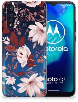 B2Ctelecom Silicone Back Case Motorola Moto G8 Power Lite GSM Hoesje Watercolor Flowers