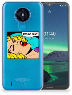 B2Ctelecom Silicone Back Case Nokia 1.4 Hoesje met Tekst Popart Oh Yes