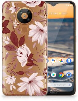 B2Ctelecom Silicone Back Case Nokia 5.3 GSM Hoesje Watercolor Flowers