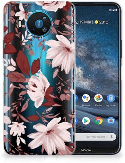 B2Ctelecom Silicone Back Case Nokia 8.3 GSM Hoesje Watercolor Flowers