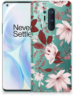 B2Ctelecom Silicone Back Case OnePlus 8 Pro GSM Hoesje Watercolor Flowers