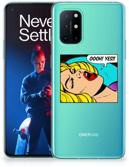 B2Ctelecom Silicone Back Case OnePlus 8T Hoesje met Tekst Popart Oh Yes