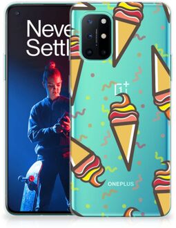 B2Ctelecom Silicone Back Case OnePlus 8T Hoesje Super als Cadeau voor Kleinzoon Icecream