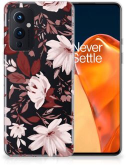 B2Ctelecom Silicone Back Case OnePlus 9 GSM Hoesje Watercolor Flowers