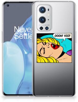 B2Ctelecom Silicone Back Case OnePlus 9 Pro Hoesje met Tekst Popart Oh Yes