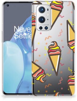 B2Ctelecom Silicone Back Case OnePlus 9 Pro Hoesje Super als Cadeau voor Kleinzoon Icecream