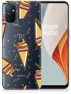 B2Ctelecom Silicone Back Case OnePlus Nord N100 Hoesje Super als Cadeau voor Kleinzoon Icecream