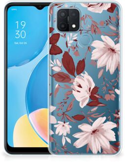 B2Ctelecom Silicone Back Case OPPO A15 GSM Hoesje Watercolor Flowers