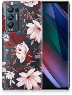 B2Ctelecom Silicone Back Case OPPO Find X3 Neo GSM Hoesje Watercolor Flowers